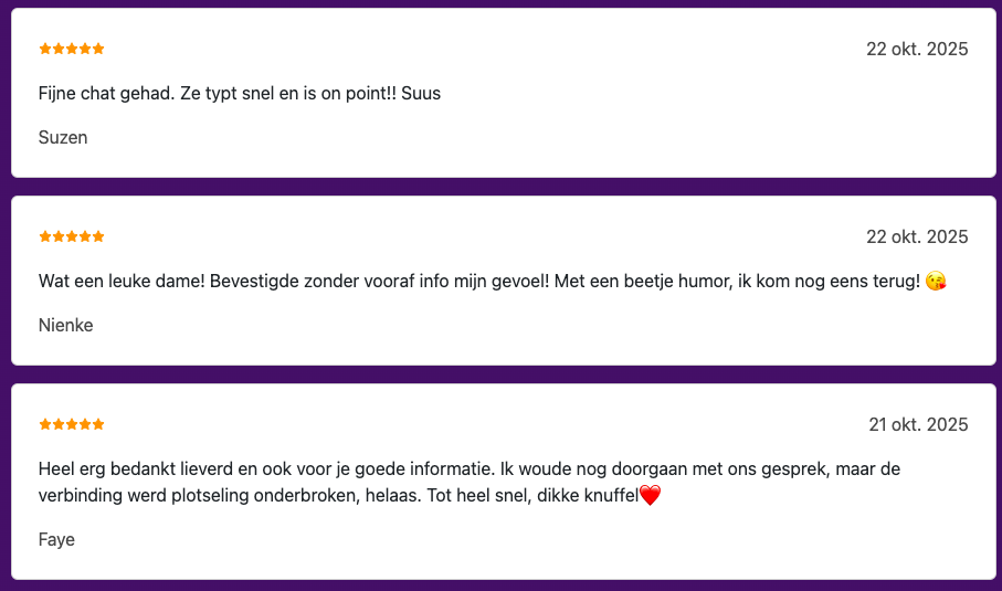 Betrouwbaar medium chat
