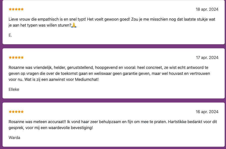 review rosanne medium chat